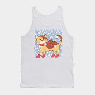 Cat in Snow Tank Top